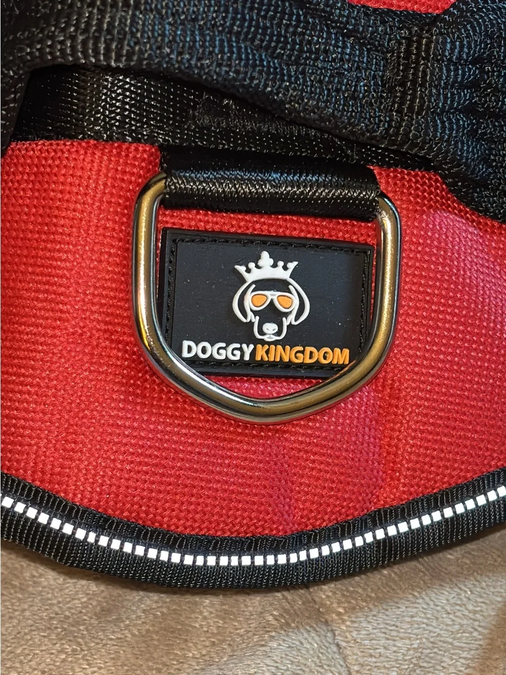 🚘 🆕 Veterinarian-Approved Red Padded Dog Harness with Reflective Trim size M